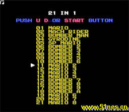 fc/nes游戏 21合1