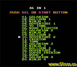 fc/nes游戏 36合1