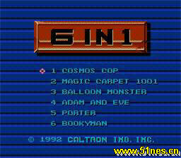 fc/nes游戏 6合1(3)