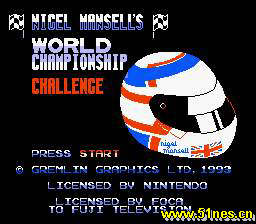 fc/nes游戏 NigelMansell sWorldChampionshipChallenge