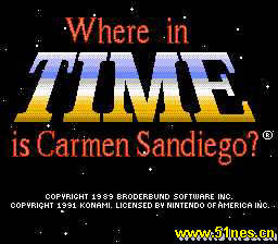 fc/nes游戏 WhereinTimeisCarmenSandiego