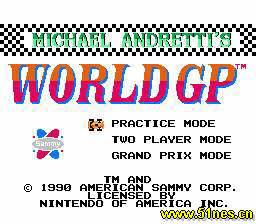 fc/nes游戏 MichaelAndretti sWorldGrandPrix