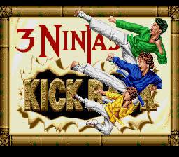 sfc游戏 忍者好小子(美)3 Ninjas Kick Back (U)