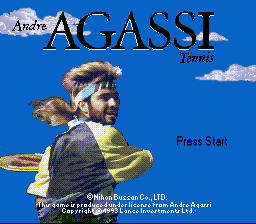 sfc游戏 阿格西网球(日)Andre Agassi Tennis (J)