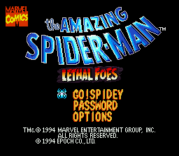 sfc游戏 蜘蛛人-致命敌人Amazing Spider-Man, The - Lethal Foes (J)