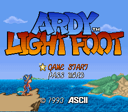 sfc游戏 光脚阿迪(日)(测试版)Ardy Lightfoot (J) (Beta)