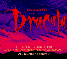sfc游戏 吸血鬼德古拉(欧)Bram Stoker's Dracula (E)