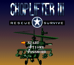 sfc游戏 超级直升机3(日)Choplifter III - Rescue Survive (J)