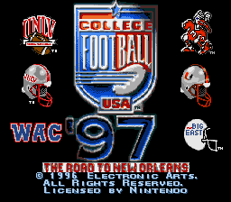 sfc游戏 College Football USA '97 - The Road to New Orleans (USA)