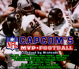 sfc游戏 卡普空MVP足球(美)Capcom's MVP Football (U)