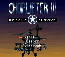 sfc游戏 超级直升机3(美)(测试版)Choplifter III - Rescue Survive (U) (Beta)