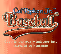 sfc游戏 卡尔棒球(美)(测试版)Cal Ripken Jr. Baseball (U) (Beta)