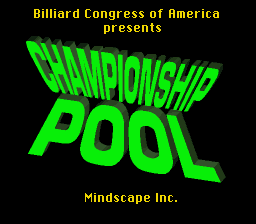 sfc游戏 撞球冠军赛(美)Championship Pool (U)