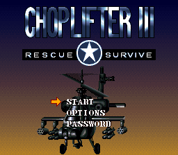 sfc游戏 超级直升机3(美)Choplifter III - Rescue & Survive (USA)