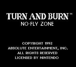 sfc游戏 爆燃战机Turn and Burn - No-Fly Zone (Spain)