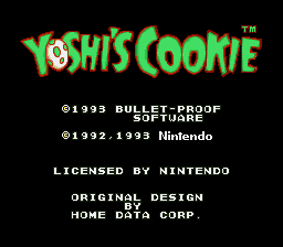 sfc游戏 耀西的饼干(欧)Yoshi's Cookie (E)
