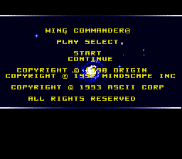 sfc游戏 银河飞将(日)Wing Commander (J)