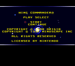 sfc游戏 银河飞将(欧)Wing Commander (E)