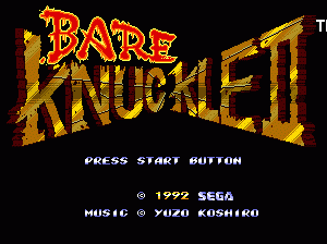 md游戏 怒之铁拳2Bare Knuckle II - Shitou heno Chingonka ~ Streets of Rage II (Japan, Europe)