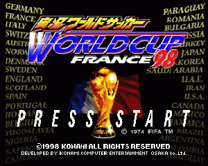 n64游戏 法国世界杯足球98[日]A版Jikkyou World Soccer - World Cup France '98 (Japan) (Rev A)