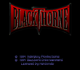 sfc游戏 黑暗之鹰(美)(测试版)Blackthorne (U) (Beta)