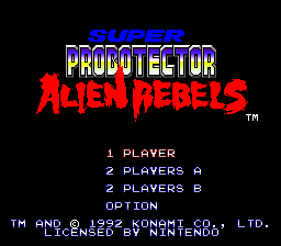 sfc游戏 超级魂斗罗(欧)Super Probotector - Alien Rebels (E)