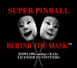 sfc游戏 面具后的弹珠台(美)Super Pinball - Behind the Mask (U) (v1.1)