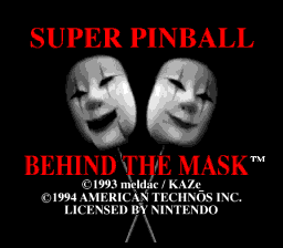 sfc游戏 面具后的弹珠台(美)Super Pinball - Behind the Mask (U)
