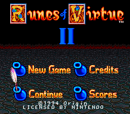 sfc游戏 创世纪-神秘的美德2测试版(美)Ultima - Runes of Virtue II (USA) (1994-xx-xx) (Beta)