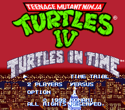 sfc游戏 忍者龟4测试版(美)Teenage Mutant Ninja Turtles IV - Turtles in Time (U) (Beta)