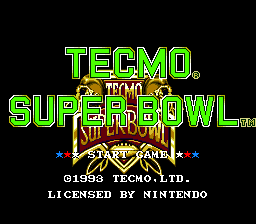 sfc游戏 特库摩超级美式足球测试版(美)Tecmo Super Bowl (U) (Beta)