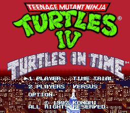 sfc游戏 忍者龟4(美)Teenage Mutant Ninja Turtles IV - Turtles in Time (U)