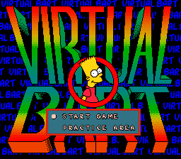 sfc游戏 辛普森霸子的幻想(欧)Virtual Bart (J)