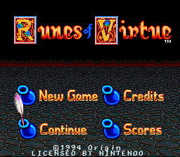 sfc游戏 创世纪-神秘的美德2(美)Ultima - Runes of Virtue II (U)