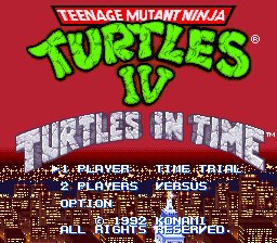 sfc游戏 忍者龟4Teenage Mutant Ninja Turtles IV - Turtles in Time (A)