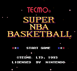 sfc游戏 特库摩超级NBA篮球Tecmo Super NBA Basketball (A)