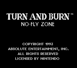 sfc游戏 爆燃战机(欧)Turn and Burn - No-Fly Zone (E)