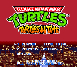 sfc游戏 忍者龟4(日)Teenage Mutant Ninja Turtles - Turtles in Time (J)