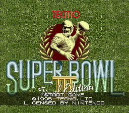 sfc游戏 特库摩超级美式足球3(美)Tecmo Super Bowl III - Final Edition (U)