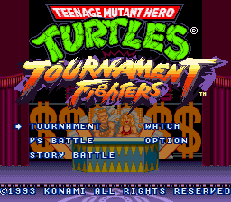 sfc游戏 忍者龟5(欧)Teenage Mutant Hero Turtles - Tournament Fighters (E)