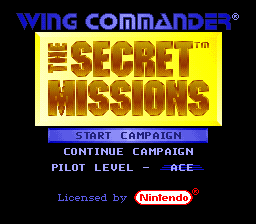 sfc游戏 银河飞将-秘密任务(欧)Wing Commander - The Secret Missions (Europe) (Beta)