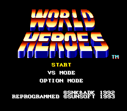 sfc游戏 英雄榜2测试版(美)World Heroes 2 (U) (Beta)