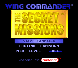 sfc游戏 银河飞将-秘密任务(欧)Wing Commander - The Secret Missions (E)