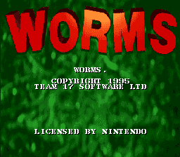 sfc游戏 百战天虫(欧)Worms (E)