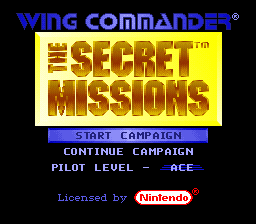 sfc游戏 银河飞将-秘密任务(美)Wing Commander - The Secret Missions (U)