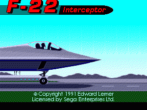 md游戏 F-22拦截机(1991年9月)(美欧)F-22 Interceptor (USA, Europe) (September 1991)