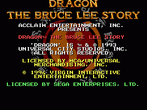 md游戏 龙的传人-李小龙传说(美)Dragon - The Bruce Lee Story (USA)