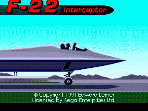 md游戏 F-22拦截机(1992年6月)(美欧)F-22 Interceptor (USA, Europe) (June 1992)
