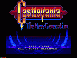 md游戏 恶魔城-新之时代(测试版)（欧）Castlevania - The New Generation (Europe) (Beta)