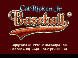 md游戏 棒球(美)Cal Ripken Jr. Baseball (USA)